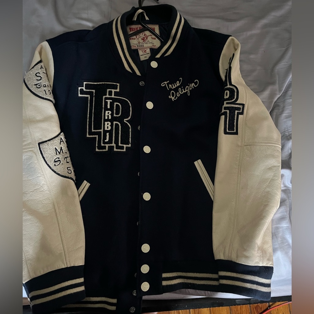 True religion vintage varsity jacket xxl